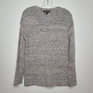 Tommy Bahama tan speckled boucle long sleeve sweater - XS